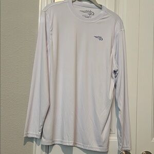 White Long Sleeve Men's Tee by AFTCO